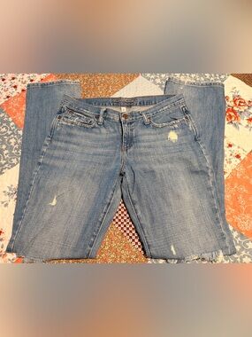 Abercrombie & Fitch Distressed Bootcut Jeans Women’s 8R Light Wash Y2K